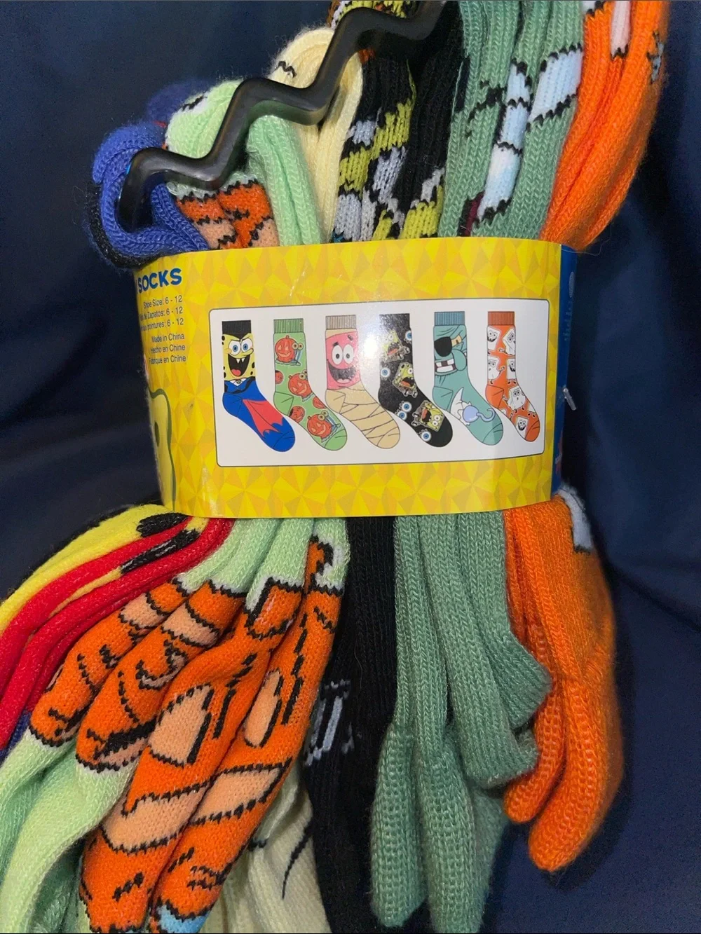 SpongeBob SquarePants Men’s Casual Socks – 6-Pack Halloween Theme